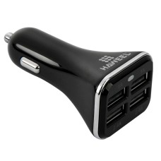 [US Warehouse] HAWEEL Universal 5V 6.8A 4 USB Ports Car Charger for Smartphone / Tablet PC(Black)